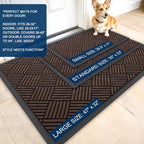 OLANLY Front Door Mat Outside Entrance 59x34, Waterproof Heavy-Duty Doormat - Image 2
