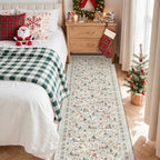 2x8 Christmas Runner Rug for Hallway,Washable Kitchen Rug,Grey - Image 4