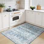 3x5 Area Rugs for Entryway, Blue Washablee Non-Slip Area Rug for Kitchen - Image 4
