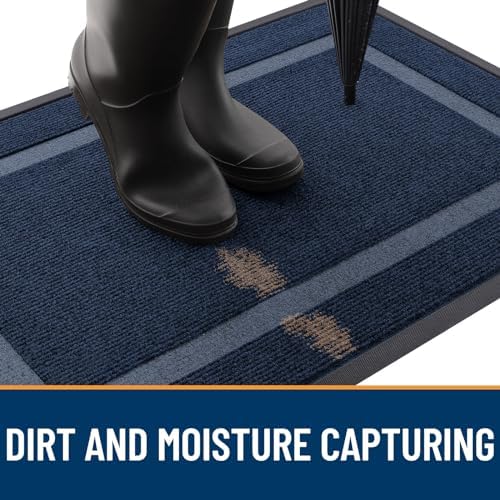 OLANLY Front Door Mat Outside 47x17, All-Season Heavy-Duty Rubber Doormat - Image 5