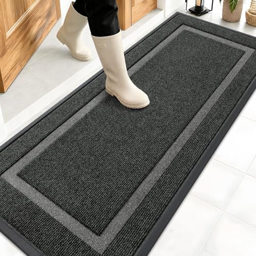OLANLY Front Door Mat Outside 59x20, All-Season Heavy-Duty Rubber Doormat by OLANLY