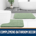 OLANLY Small Bathroom Rugs 30x18, Extra Soft Absorbent Chenille Bath Rugs - Image 7
