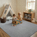 5x7 Grey Area Rug Washable Non-Slip Soft Thin for Living Room Bedroom - Image 3