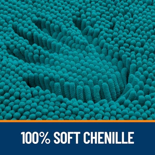 OLANLY Bathroom Runner Rugs 47x17, Extra Soft Absorbent Chenille Bath Rugs - Image 3