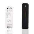 RF Wireless RGB LED Strip Controller - Magnetic Wall-Mounted Sensitive Touch Slide Remote Kit, Brightness Dimmable, DC 5V-36V 8A Compatible with RGB LED Tape
