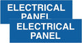 All Quality Basic Electrical Panel Sign - Fire Regulation Safety Compliance Sign - Blue - Small (2 Pack)