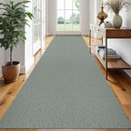 EARTHALL Washable Runner Rug, Non Slip Hallway Runner, 3x16 Ft, Green/Grey by Unknown