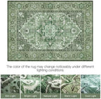 Lofus 5x7 Area Rugs for Living Room Bedroom, Boho Carpet Floral Sage Green - Image 6