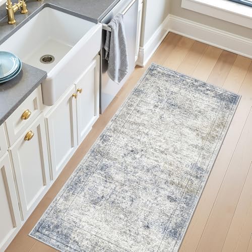 2x4 Rug Runners for Hallways Non Slip,Blue - Image 5