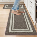 COSY HOMEER Kitchen Rugs Sets of 2 Non-Slip Washable,20"x30"+20"x48" by COSYHOMEER