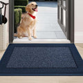 BEQHAUSE Indoor Door Mat 24" x 36", Dirt Trapper Door Mats, Blue by BEQHAUSE