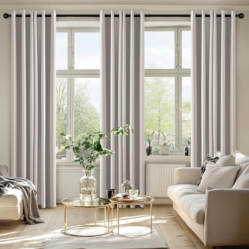 MIULEE Blackout Curtains for Bedroom 2 Panels 40 x 84 Inch Long Cobblestone - Image 6