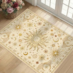 Vacuum-Friendly, 2x3 Washable Area Rug, Beige Camel Brown by meejou