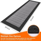 StepRite Kitchen Rugs, Kitchen Mats for Floor, 70"x24" Non-Slip Machine-Washable Kitchen Throw Rug, Absorbent Runner Rugs Office, Sink Standing Desk Mat, Decor Carpet, Black - Image 2
