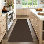 EARTHALL Washable Runner Rug, Non Slip Entry Runner, 3x7 Ft, Brown/Coffee - Image 5