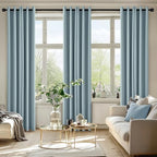 MIULEE Blackout Curtains for Bedroom 2 Panels 40 x 72 Inch Long Slate Blue - Image 6