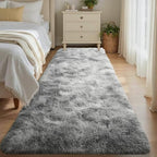 2x6 Tie-dye Grey Fluffy Soft Runner Rug Non-Slip for Bedroom Dorm Hallway by ModernHomeDecor