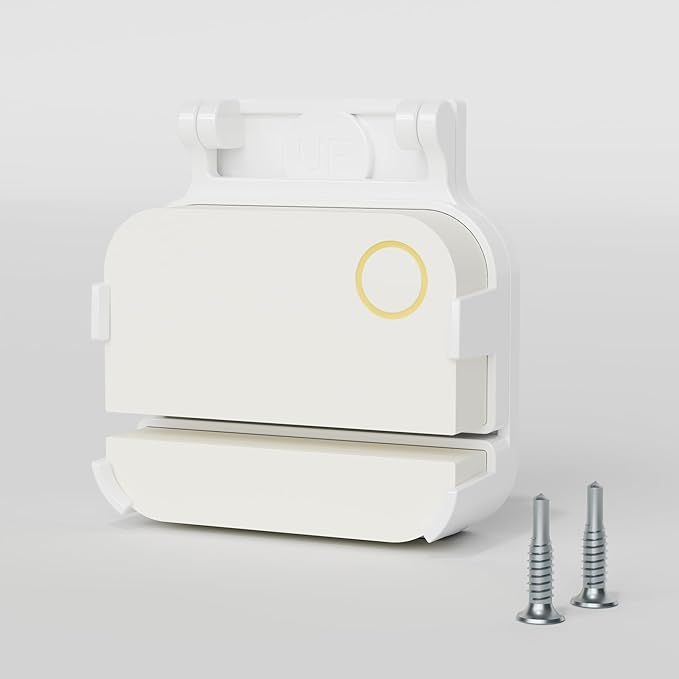 Garage Door Bracket for Ring Alarm Contact Sensor 2nd Gen | Secure Mount with Quick-Snap Clip & Screws | Easy Install Accessory (White Sensor Not Included)