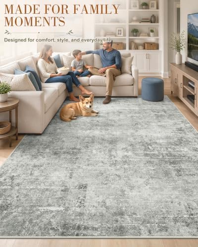OLANLY 8x10 Washable Area Rug, Soft Non Slip Carpet for Bedroom Living Room - Image 3