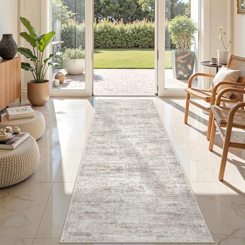 2x7 Runner Rug Non Slip,Washable Hallway Runner Rug,Taupe - Image 5