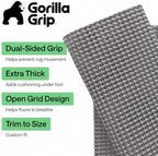 GORILLA GRIP® Slip Resistant Rug Pads for Hardwood Floor, 2x10 Gray - Image 2