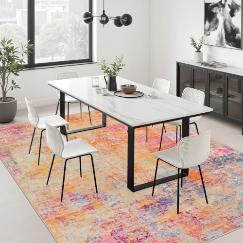 8x10 Area Rug Living Room: Modern Washable Soft Carpet Galaxy Haze - Image 4