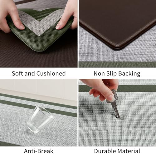 Mattitude Kitchen Mats Set of 2,Cushioned Anti-Fatigue Non-Skid Rug Sets - Image 5