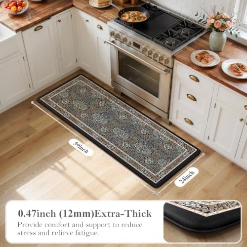 Collive Kitchen Mats Cushioned Anti Fatigue Kitchen Rug Sets, 24''x59'' - Image 2