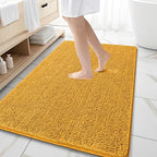 OLANLY Large Bathroom Rugs 59x35, Extra Soft Absorbent Chenille Bath Rugs by OLANLY