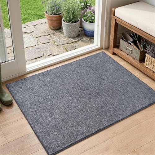 2x3 Grey Blue/White Area Rug Washable Non-Slip Soft for Entryway Front Door by Unknown