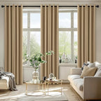 MIULEE Blackout Curtains for Bedroom 2 Panels 40 x 84 Inch Long Taupe Brown - Image 6