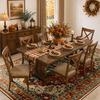 RELEANY Washable Area Rug, 5'x7', Red/Orange/Blue/Brown - Image 2