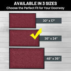 Front Door Mat, Indoor Outdoor Welcome Entryway Entrance Doormat, 36x24 Red - Image 5