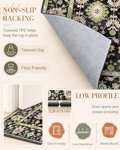 OLANLY 2x3 Washable Small Rug Non Slip Indoor Door Mat for Entryway Bedside - Image 7