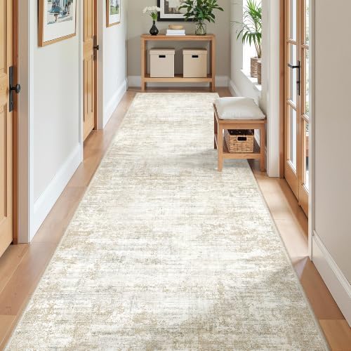 2'6 x 10' Runner Rug Non Slip,Washable Kitchen Rugs,Brown - Image 4
