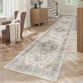 Madane Washable Runner Rugs 2x10 for Hallway Kitchen, Light Taupe Brown by Madane