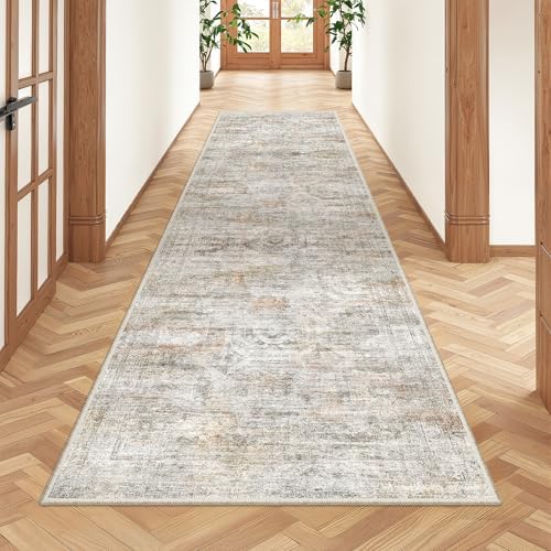 2x8 Runner Rug Non Slip,Washable Hallway Runner Rug,Green by Restydon