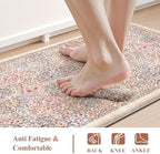 Collive Kitchen Mats for Floor, Blush Washable Kitchen Rugs Sets of 2 - Image 3