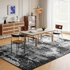 Black Washable Rug 5x7 Area Rugs for Living Room Bedroom Carpet - Image 3