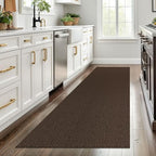 EARTHALL Washable Runner Rug, Non Slip Entry Runner, 3x8 Ft, Brown/Coffee - Image 5