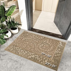 Bulijojo Front Door Mat Entrance,Durable Heavy Duty Welcome Mat,Thick Absorbent Natural Rubber Non Slip Mat, Sturdy Entryway Beige, 23"x35" - Image 5