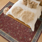 Hazo Haus Oriental 9x12 Soft Rugs for Living Room - Dark Red Rugs for Bedroom Aesthetic, Dining Room Under Kitchen Table, Washable Soft Non Slip Large Area Vintage Décor - Image 6