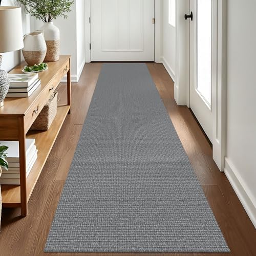 EARTHALL Washable Runner Rug, Non Slip Hallway Runner, 2x8 Ft, Dark Gray by Unknown
