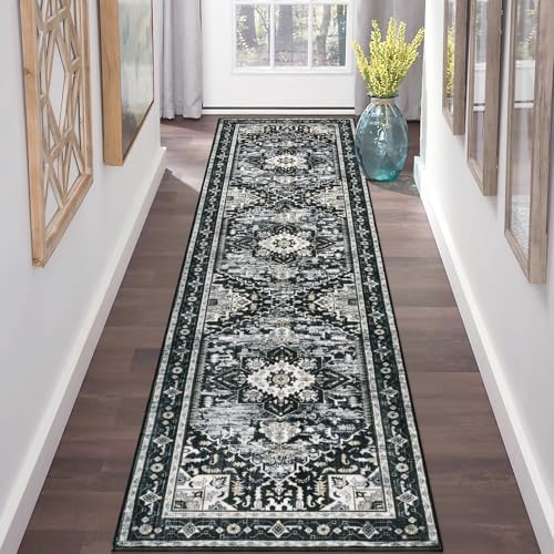 Yamaziot Washable Runner Rug, 2x8 Non-Slip Boho Vintage Hallway Kitchen Rug - Image 6