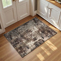 Entrance Rugs Indoor 2x3 Brown Entry Rug Washable Abstract Coffee Small Area Rug Non-Slip Low Pile Throw Rugs for Entryway, Kitchen Floor, Front Door Indoor Door Mat, Bathroom, Bedroom Bedside by OmpaaHomeDecor