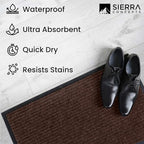 Front Door Mat, Indoor Outdoor Welcome Entryway Doormat, 48x36 Dark Brown - Image 6
