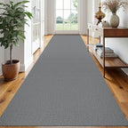 EARTHALL Washable Runner Rug, Non Slip Hall Runner Carpet, 3x16 Ft, Dark Gray by Unknown