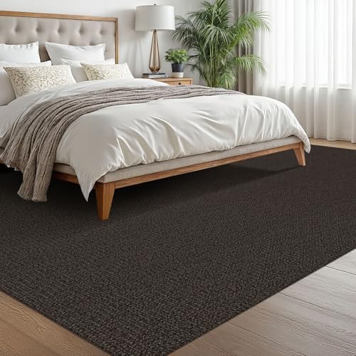 EARTHALL Washable Area Rug, Non Slip Living Room Rug, 6x9 Ft, Taupe/Coffee - Image 5