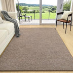AROGAN 6x9 Area Rugs for Living Room Non Slip Dorm Bedroom Rug, Matte Brown - Image 2