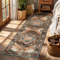 Yamaziot Washable Runner Rug, 2x6 Non-Slip Boho Vintage Hallway Kitchen Rug by Yamaziot